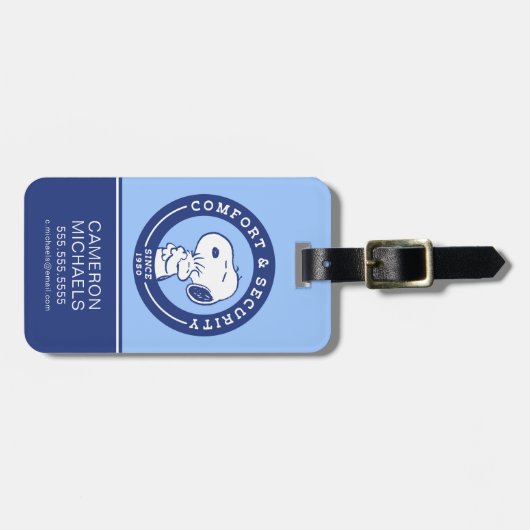 Komfort und Sicherheit | Snoopy & Woodstock Hug Gepäckanhänger (Vorderseite horizontal)