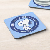 Komfort und Sicherheit | Snoopy & Woodstock Hug Getränkeuntersetzer (Linke Seite)