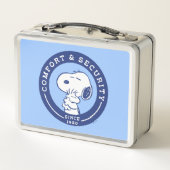 Komfort und Sicherheit | Snoopy & Woodstock Hug Metall Brotdose (Rückseite)
