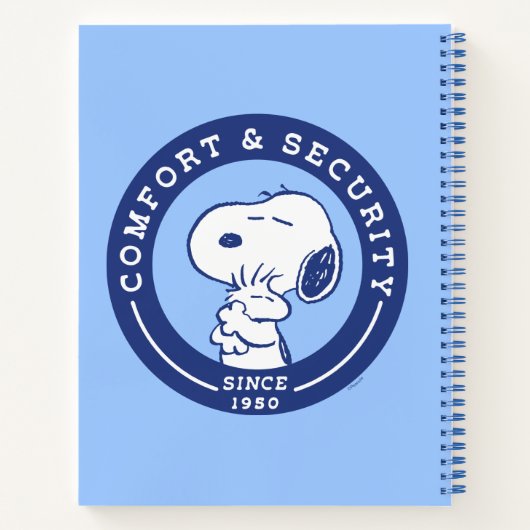 Komfort und Sicherheit | Snoopy & Woodstock Hug Notizblock (Rückseite)