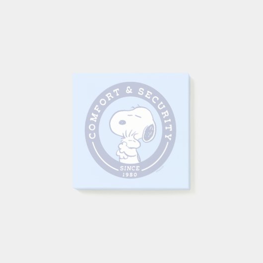 Komfort und Sicherheit | Snoopy & Woodstock Hug Post-it Klebezettel (Vorderseite)