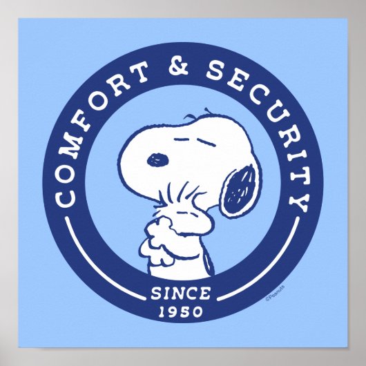 Komfort und Sicherheit | Snoopy & Woodstock Hug Poster (Vorne)
