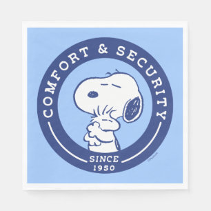 Komfort und Sicherheit   Snoopy & Woodstock Hug Serviette