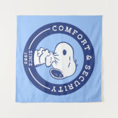 Komfort und Sicherheit | Snoopy & Woodstock Hug Wandteppich (Vorderseite (Horizontal))