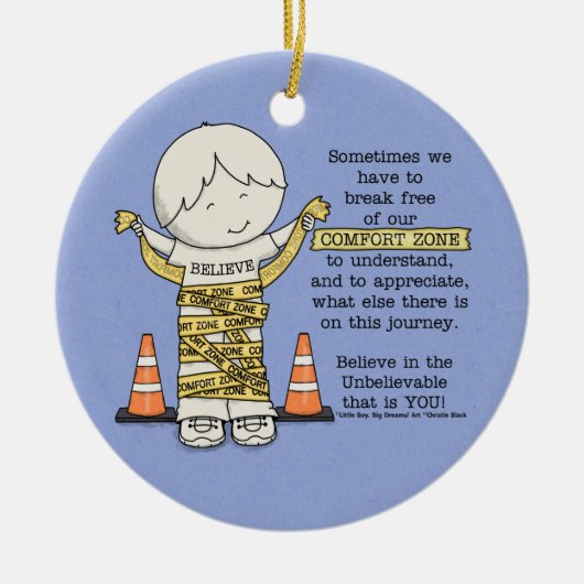 Komfort-Zone Keramik Ornament (Vorne)