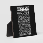 Komfortabel nie - Erfolg Motivierend Fotoplatte (Vorderseite)