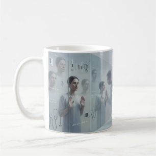 Komfortabel taub Glaswand schwebende Seele Tasse