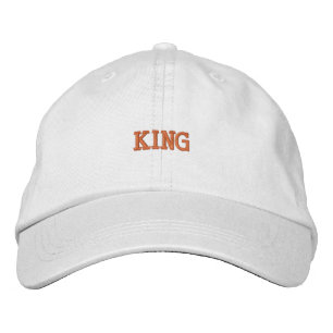 Komfortable verstellbare Mütze Bold King Cute Whit Bestickte Baseballkappe