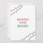 Komfortable Weihnachts Cat Comfort & Joy Holiday C Dankeskarte (Rückseite)