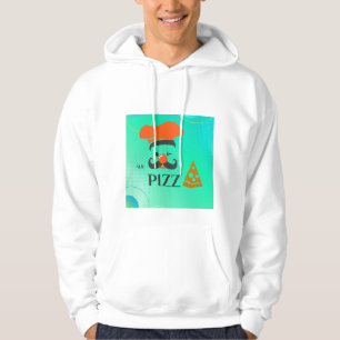 Komfortable weiße Baumwolljacke mit einer unverwec Hoodie
