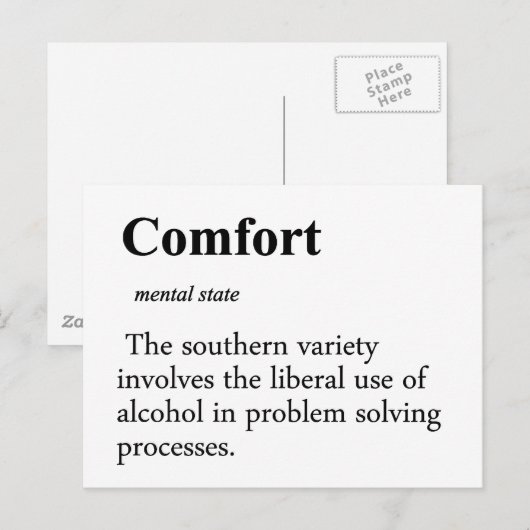 Komfortdefinition Postkarte (Vorne/Hinten)