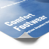 Komfortschuhe in Wolken Poster (Ecke)