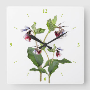Komfrey. Quadratische Wanduhr