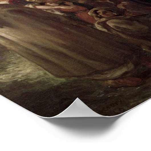 Komiker oder arabische Büffets, 1848 Poster (Ecke)