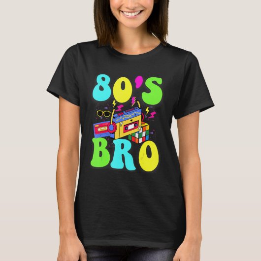 komisch Das ist mein 80er Bro Retro 80er Party-Cos T-Shirt (Vorderseite)