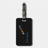 komisch, nicht schwarz. Taschenfarbe Gepäckanhänger (Rückseite vertikal)