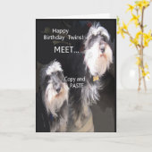 Komische alles Gute zum Geburtstagzwillinge Karte (Gelbe Blume)