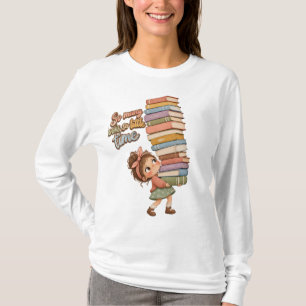 Komische Buchliebhaber-Mädchen-Cliparts, Süßes Mäd T-Shirt
