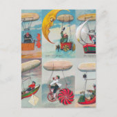 komische Dampfluftmaschinen, verrückte Erfindungen Postkarte (Vorderseite)