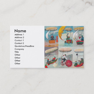 komische Dampfluftmaschinen, verrückte Erfindungen Visitenkarte