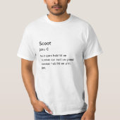 Komische Definition des Begriffs Scoot. T-Shirt (Vorderseite)