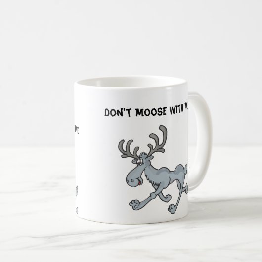 Komische Elch-Tasse Kaffeetasse (VorderseiteRechts)