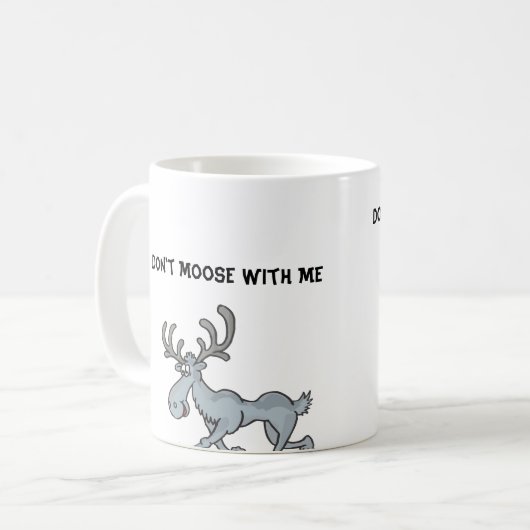 Komische Elch-Tasse Kaffeetasse (Vorderseite Links)