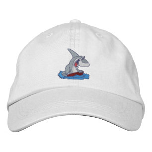 Komische Haifisch Stickerei Mütze Bestickte Baseballkappe