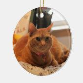 Komische Katze Keramikornament (Links)