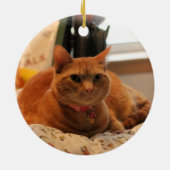 Komische Katze Keramikornament (Hinten)