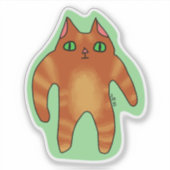 Komische Katzenaufkleber Aufkleber (Vorderseite)