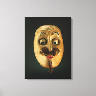 Komische Maske, Noh Theater Leinwanddruck