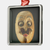 Komische Maske, Noh Theater Silbernes Ornament (Links)