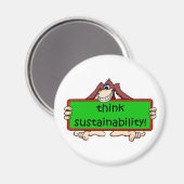 komische Nachhaltigkeit Magnet (Vorderseite/Rückseite)