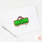 komische Nachhaltigkeit Runder Aufkleber (Umschlag)