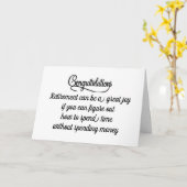 KOMISCHE *RETIREMENT* SENTITIONEN KARTE (Gelbe Blume)