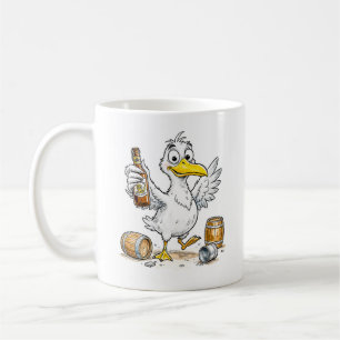 Komische Vogel-Fass-Tanz Kaffeetasse