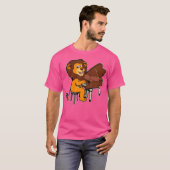 Komischer Löwe spielt Klavier T-Shirt (Vorne ganz)