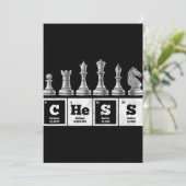 Komischer Schachspieler Geek periodische Systemche Dankeskarte (Stehend Vorderseite)