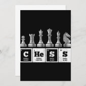 Komischer Schachspieler Geek periodische Systemche Dankeskarte (Vorne/Hinten)