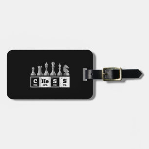 Komischer Schachspieler Geek periodische Systemche Gepäckanhänger