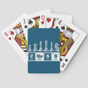 Komischer Schachspieler Geek periodische Systemche Spielkarten