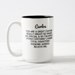 komischer Trump, Kollege, Individuelle Name, Trump Zweifarbige Tasse