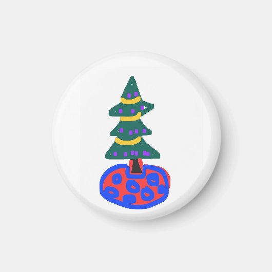 Komischer Weihnachtsbaum Magnet (Vorne)
