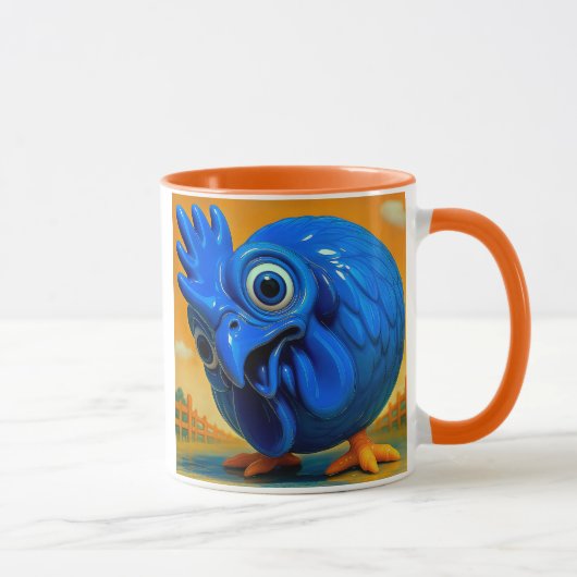 Komisches Blaufuhn Tasse (Rechts)