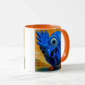 Komisches Blaufuhn Tasse (VorderseiteRechts)