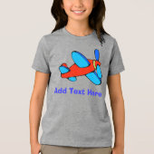 Komisches Flugzeug hinzufügen Tri-Blend Shirt (Vorderseite)