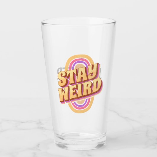 Komisches Retrodesign bleibe Glas (Vorderseite)