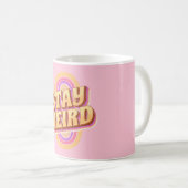 Komisches Retrodesign bleibe Kaffeetasse (VorderseiteRechts)