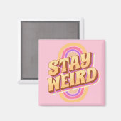Komisches Retrodesign bleibe Magnet (Vorderseite/Rückseite)